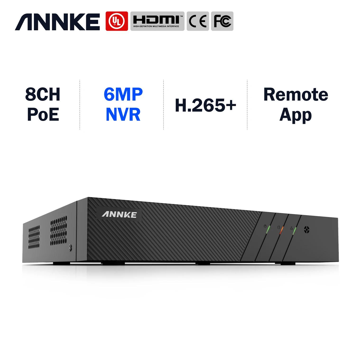 ANNKE H.265 + 6MP IP  ī޶ ý  8CH PoE NVR 24/7   ׼ ÷  ÷ ANNKE Vision app